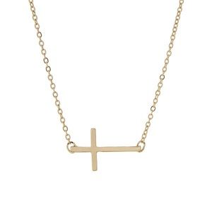 Gold cross necklace